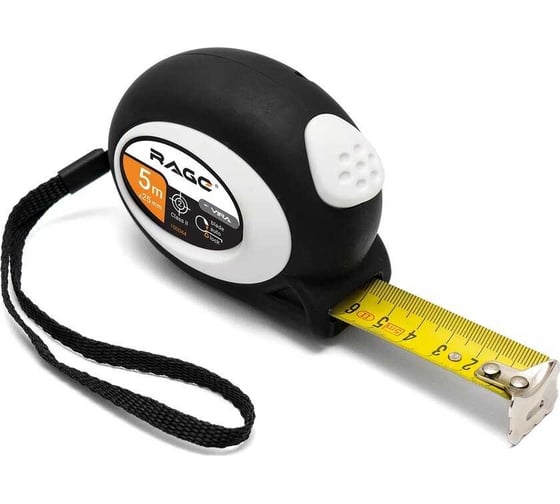 Изображение товара Рулетка RAGE by VIRA с прорезиненным покрытием Soft-Touch автостопом 5 м х 25 мм 100044