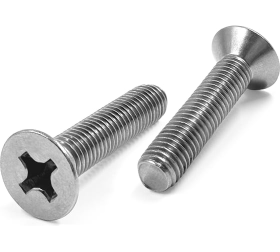 Изображение товара Нержавеющий винт с потайной головкой KREPFIELD M2x8 мм, DIN 965, А2, крестообразный шлиц PH, 250 шт. 965А2ВИНТ2Х8-250