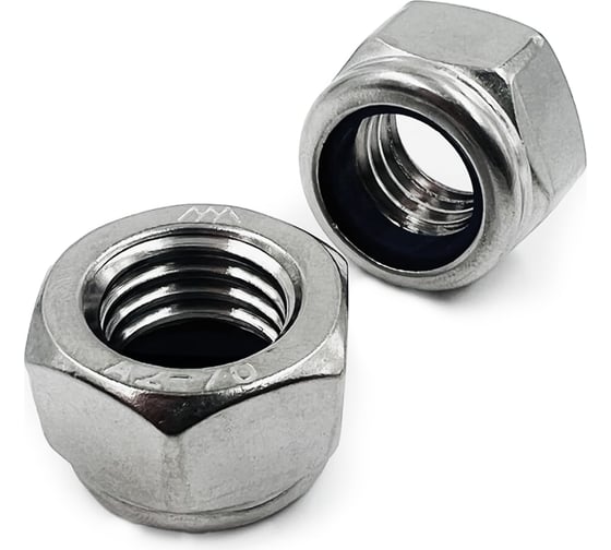 Изображение товара Нержавеющая самоконтрящаяся гайка KREPFIELD М18, DIN 985, А2, 2 шт. 985А270ГАЙКАМ18-2