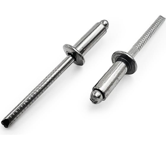 Изображение товара Вытяжная нержавеющая заклепка со стандартным бортиком KREPFIELD 3,2x8 мм, ART 9052, А2, 50 шт. 9052ЗАКЛЕПКА3,2Х8А2-50