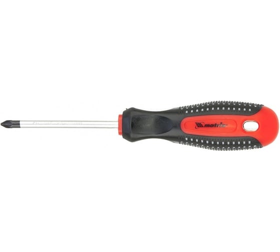 Изображение товара Отвертка MATRIX Fusion PZ1x75 мм, CrV, 3-х компонентная рукоятка anti slip 11401