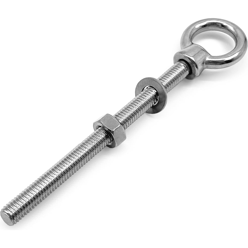 Изображение товара Нержавеющий рым-болт KREPFIELD М6x40 10 шт А4 надежное крепление