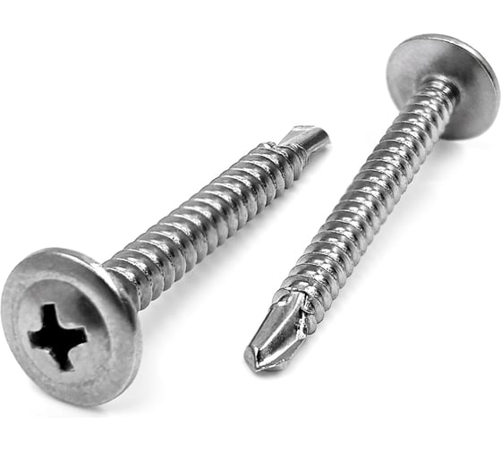 Изображение товара Нержавеющий сверлоконечный саморез с прессшайбой KREPFIELD 4,2x38 мм, ART 9998, А2, крестообразный шлиц PH, 40 шт. 9998А2саморез с прессшайбой4.2X38-40