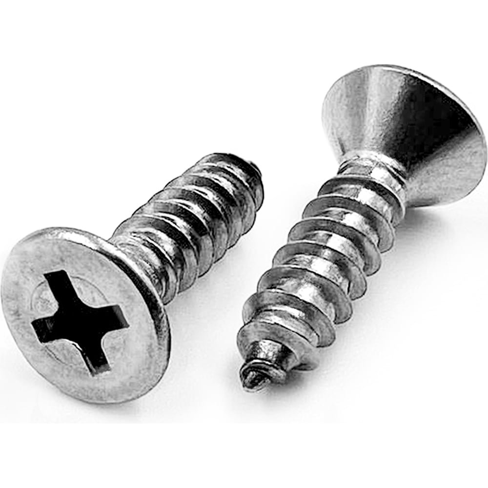 Изображение товара Нержавеющий саморез с потайной головкой KREPFIELD 2,9x6,5 мм, DIN 7982, А2, крестообразный шлиц PH, 200 шт. 7982А2САМОРЕЗ2.9X6,5-200