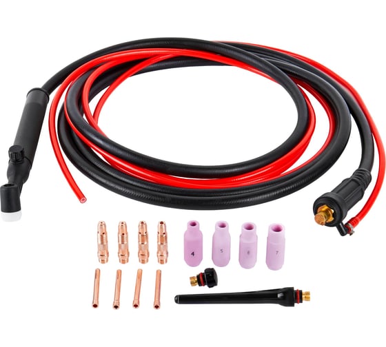 Изображение товара Горелка сварочная (4 м; DX50) для TIG сварки Elitech руч.управ.подачи газа 0606.000800 172525