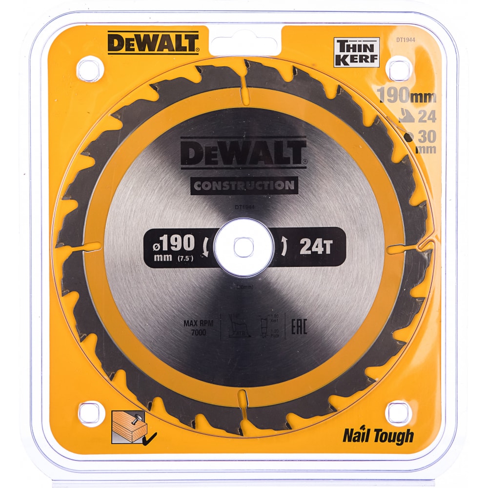 Пильный диск Dewalt DT1944 CONSTRUCT - фото 1