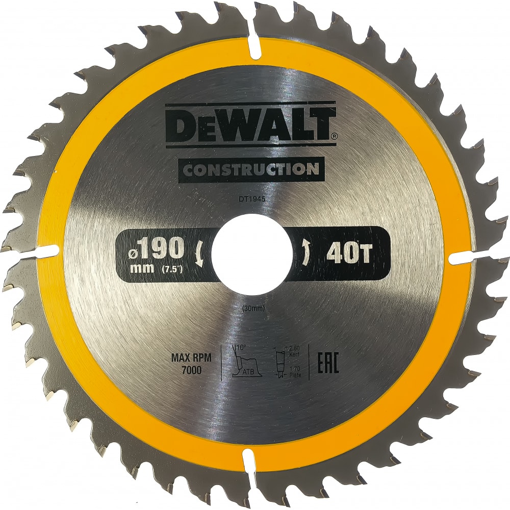 Пильный диск Dewalt диск пильный по дереву dewalt extreme tfz5 dt4370 qz 216х30х2 6 мм 60 зубьев