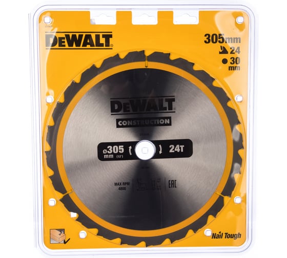 Изображение товара Пильный диск CONSTRUCT (305х30 мм; 24 ATB) DEWALT DT1958