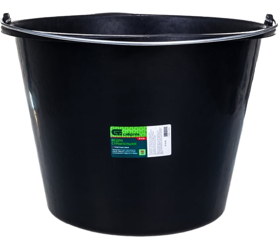 Изображение товара Строительное пластмассовое ведро 16л СИБРТЕХ Россия 81436