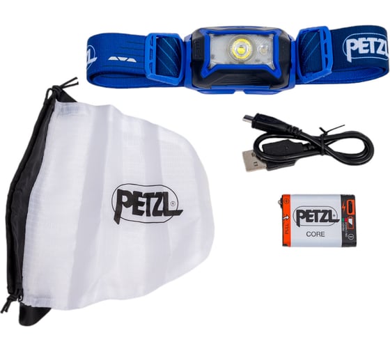 Изображение товара Налобный светодиодный фонарь Petzl Tikka Core синий, 450 лм, аккумулятор в комплекте E067AA01