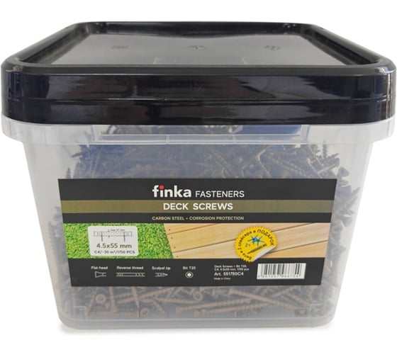Изображение товара Саморезы для монтажа террас и фасадов Camo Deck Wood Screws 55x4,5 mm, C4, T20 1750 шт., с антикоррозийным покрытием, арт. 551750C4