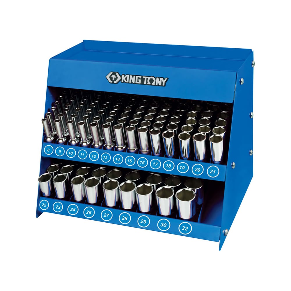 Изображение товара Стенд с глубокими торцевыми головками KING TONY 4235M 165 предметов
