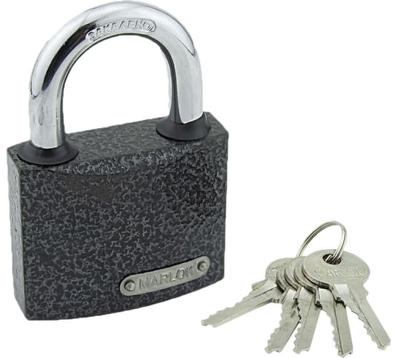 Изображение товара Навесной замок Marlok вс-1 2.50 мм, пп, 5 ключей, (blister) 012762