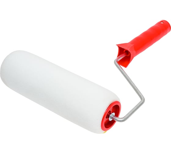 Изображение товара Валик в сборе 200мм, D 48мм, D ручки 6мм, крепление шплинтом СИБРТЕХ Поролон 80143