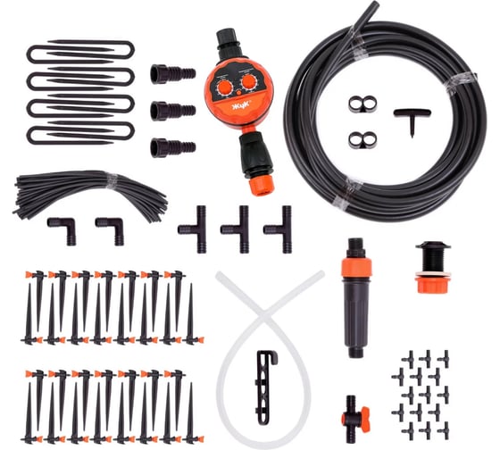 Изображение товара Капельный полив от емкости с регулируемыми капельницами на 60 растений с таймером Cicle Жук 7305-00 4630035337305