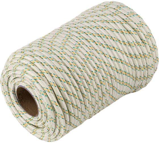 Изображение товара Фал плетёный СИБРТЕХ капрон 24-прядный с капрон. серд. 10 мм, бухта 100 м, 1300 кгс// //Россия 93971