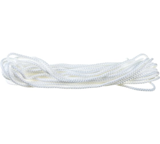 Изображение товара Полипропиленовый вязаный шнур с сердечником, белый, 7мм, 20м, 320кгс СИБРТЕХ Россия 93960