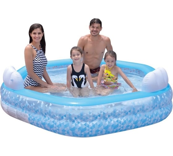 Изображение товара Гигантский семейный бассейн Sunclub 57161 шестиугольник, 223x211x58 см 106062