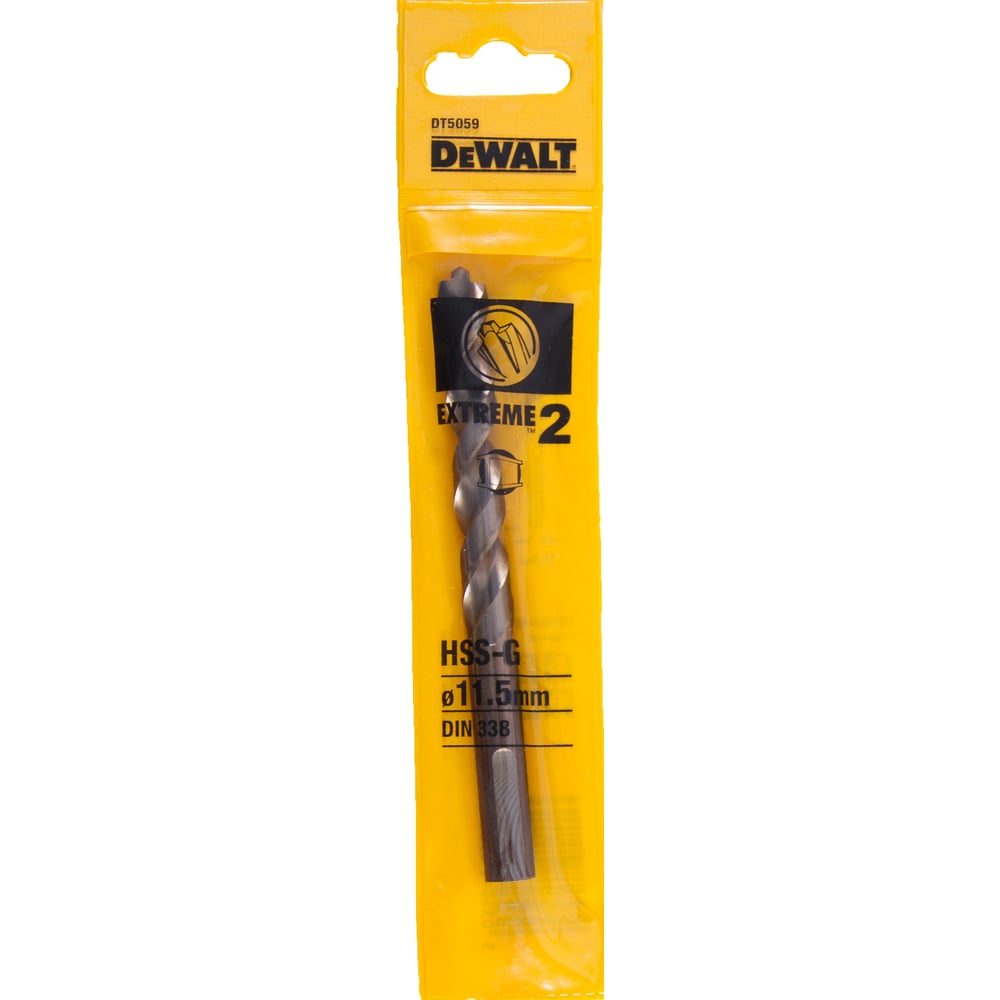 фото Сверло по металлу extreme 2 hss-g (11.5х142х91 мм) dewalt dt5059