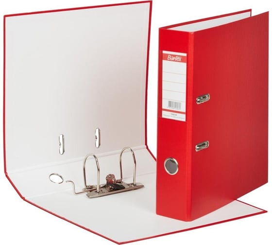 Изображение товара Папка-регистратор Bantex economy 1446-09 без металлического угла, 70 мм, красная, пбп 1, карман на корешке 46340