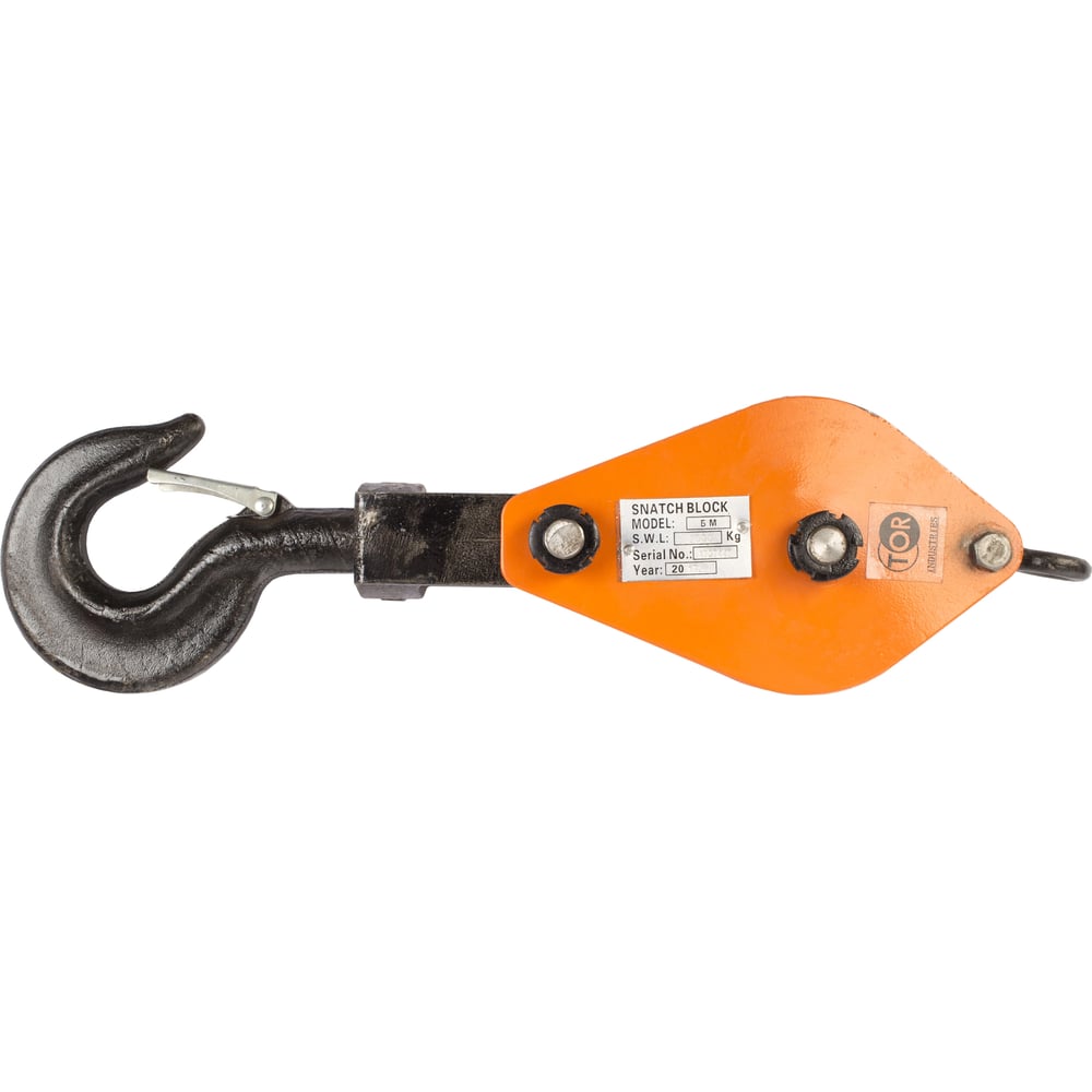 Изображение товара Блок монтажный с крюком Тор 11522 2 ролика для грузов до 2 тонн