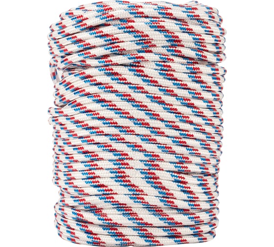 Изображение товара Фал плетёный СИБРТЕХ полипр. 24-прядный с полипр. серд. 10 мм, бухта 100 м, 700 кгс// //Россия 93967