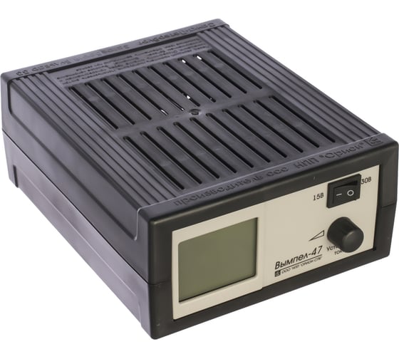 Изображение товара Зарядное устройство Вымпел Вымпел-47 автомат, 0-20А, 15/30В, ЖК индикатор 2047