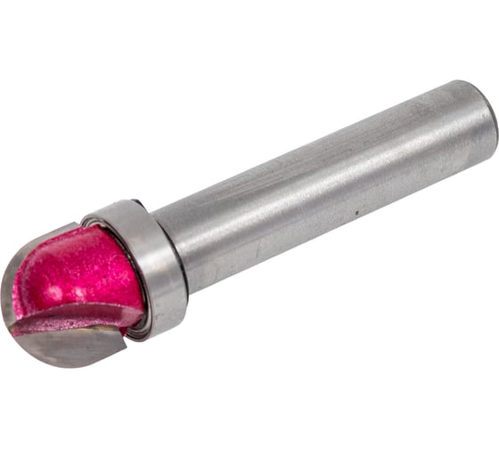 Изображение товара Фреза пазовая круглый нос (пальчиковая) Z=2, R=6 мм, 12x12x50 мм, S=8 мм, верхний подшипник PROCUT 219810P