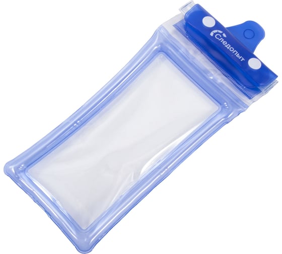 Изображение товара Водонепроницаемый чехол для смартфонов и документов с нашейным шнуром Следопыт 6.5", голубой PF-WP-07