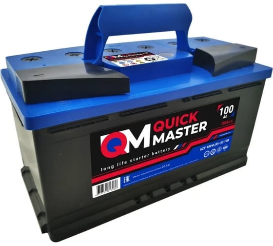 Изображение товара Аккумуляторная батарея Quick Master SP 6СТ-100 (R)-(0) 780А, 353x175x190 4657771813269