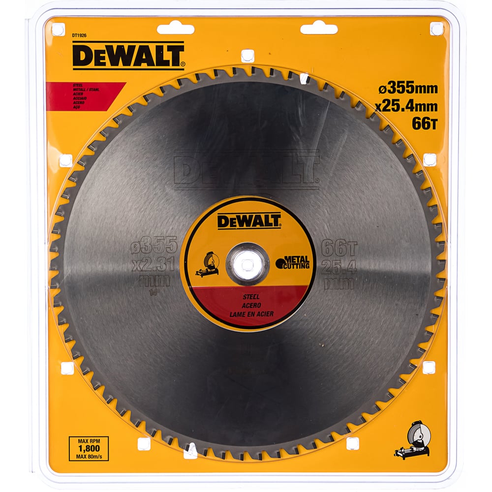 фото Пильный диск по стали (355х25.4 мм; 66 tcg) dewalt dt1926