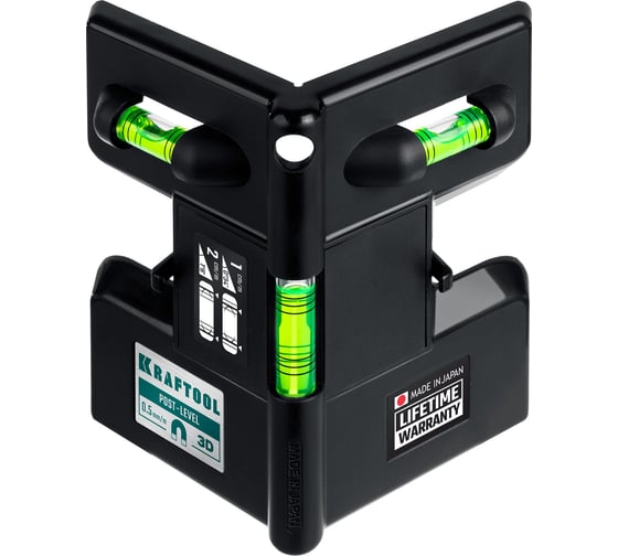 Изображение товара Магнитный угловой уровень KRAFTOOL Post level 3 глазка 34788