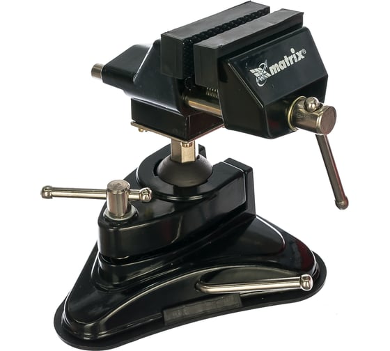 Изображение товара Настольные тиски MATRIX резиновая вакуумная присоска, шарнирный механизм, ширина рабочих губок 70 мм 18506