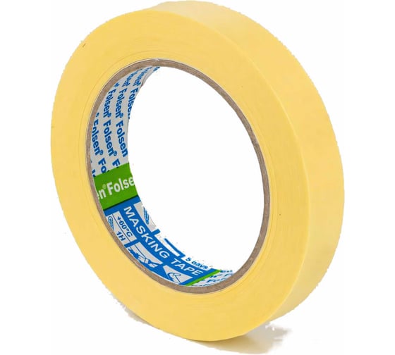 Изображение товара Малярная лента Folsen желтая 80oC 12мм x 50м 02212