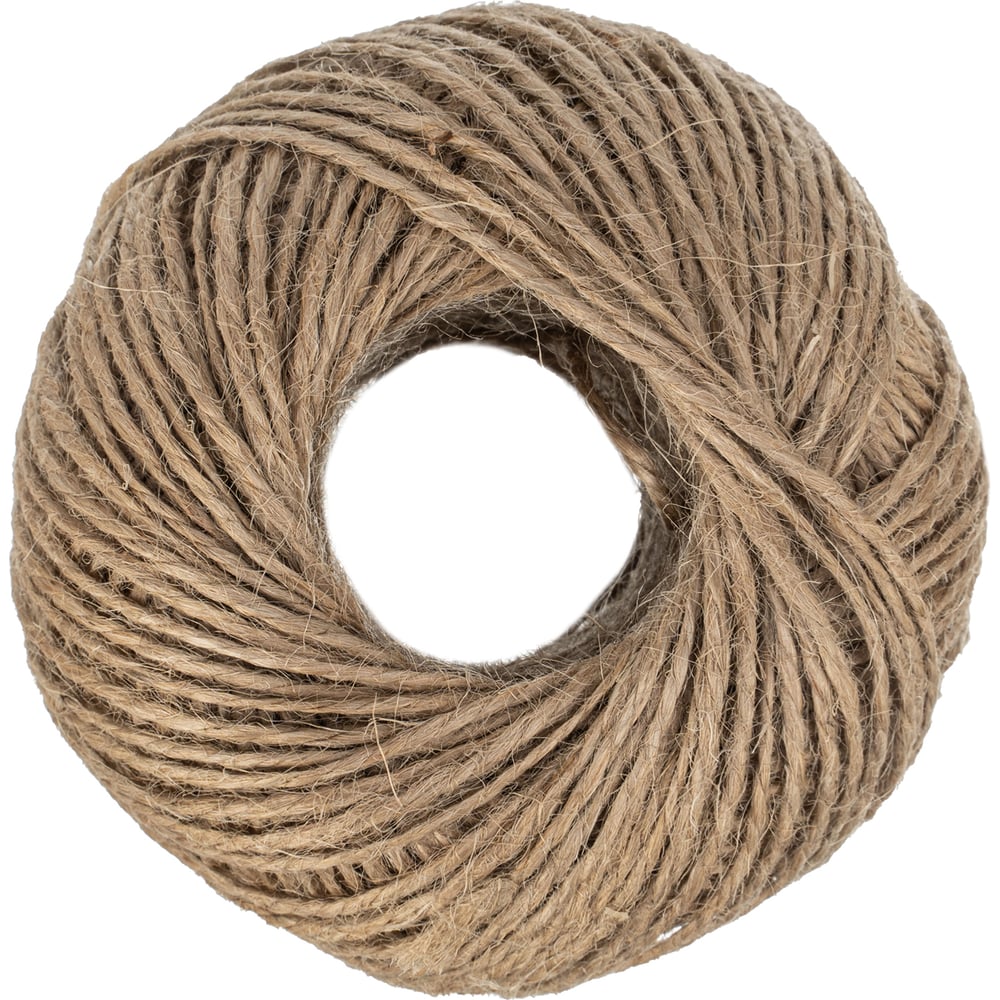 Изображение товара Шпагат джутовый 100 м, 2 нити, 15 кгс, СИБРТЕХ