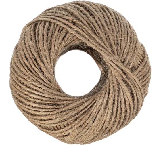 Изображение товара Джутовый шпагат L 100 м, 2-ниточный, 1120 текс, 15 кгс СИБРТЕХ Рос 93876