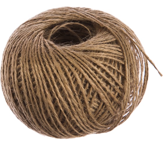 Изображение товара Джутовый шпагат L 140 м, 2-ниточный, 560 текс, 5 кгс СИБРТЕХ Рос 93875