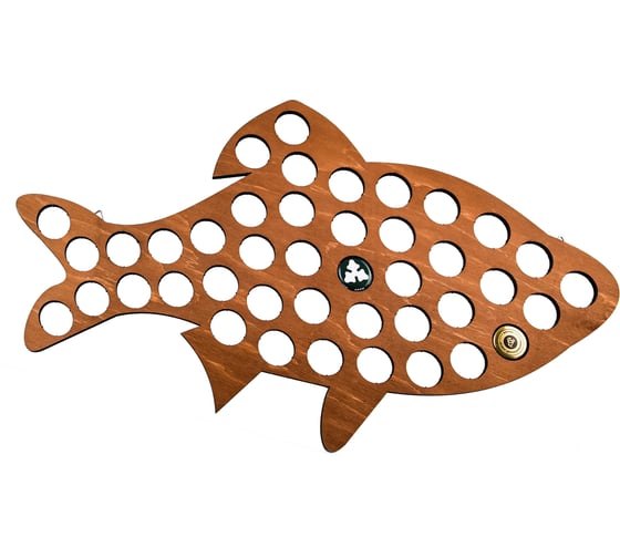 Изображение товара Копилка для пивных крышек PREZENT Рыба, 28x42x0,6 см КОП-005