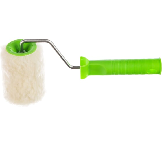 Изображение товара Валик СИБРТЕХ из натурального меха с ручкой, 100 мм, ворс 12 мм, D - 48 мм 80121