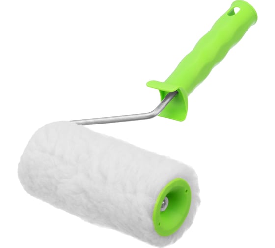 Изображение товара Валик СИБРТЕХ из натурального меха с ручкой, 150 мм, ворс 12 мм, D - 48 мм 80122