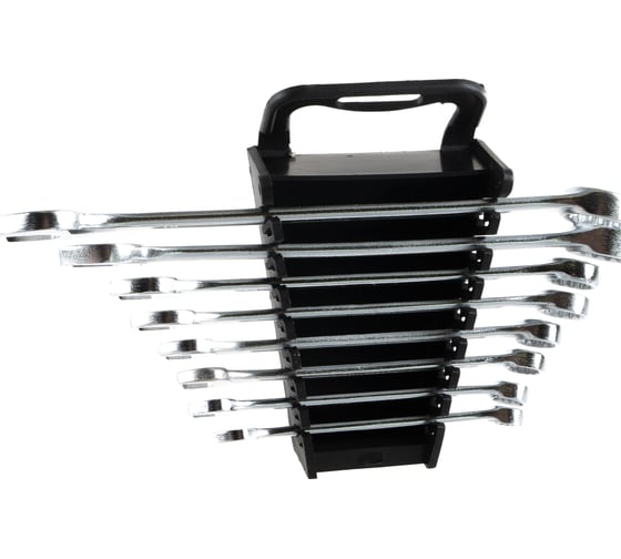 Изображение товара Набор комбинированных ключей СИБРТЕХ 8-19 мм, CrV, 8 шт. 15448