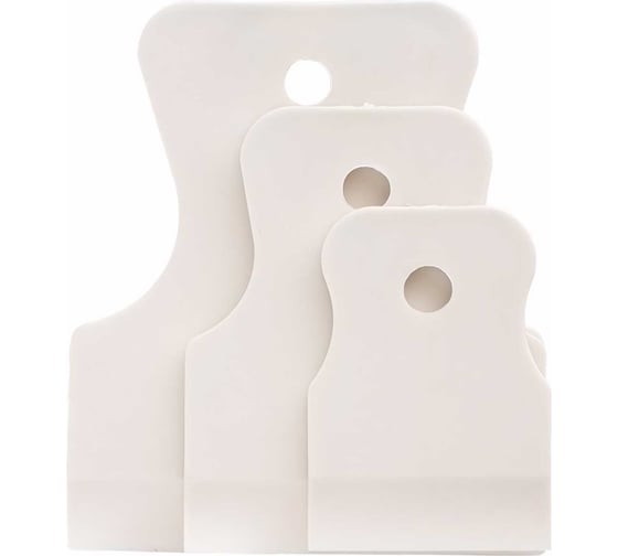 Изображение товара Набор шпателей СИБРТЕХ 40-60-80 мм, белая резина, 3 шт. 85803