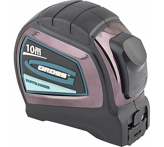 Изображение товара Рулетка GROSS Doppelhaken 10 м, 25 мм, двухсторонний зацеп, нейлон, двусторонняя шкала 31126
