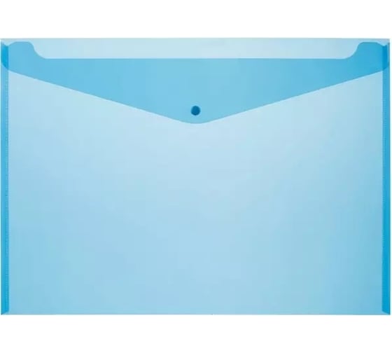 Изображение товара Папка-конверт Attache на кнопке А3 голубая 180 мкм, 5 шт 993218