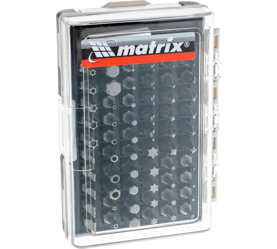 Изображение товара Набор бит с магнитным держателем, CrV, 61шт MATRIX 11387