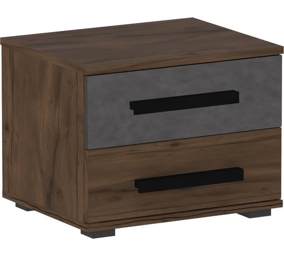 Изображение товара Тумба с 2 ящиками Мебельград Глазго спальня, таксония/металл бруклин 40695_1