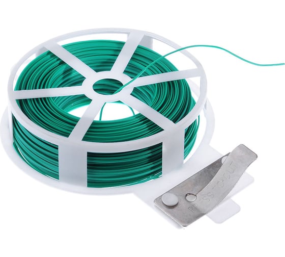 Изображение товара Подвязка для растений INBLOOM 50 м x диаметр 0.5 мм, металл, ПВХ 154-002