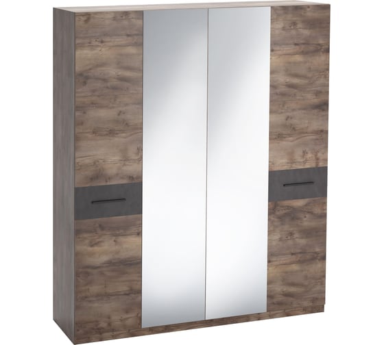 Изображение товара Шкаф Мебельград Глазго спальня, 4 двери, таксония/металл бруклин 55348_1