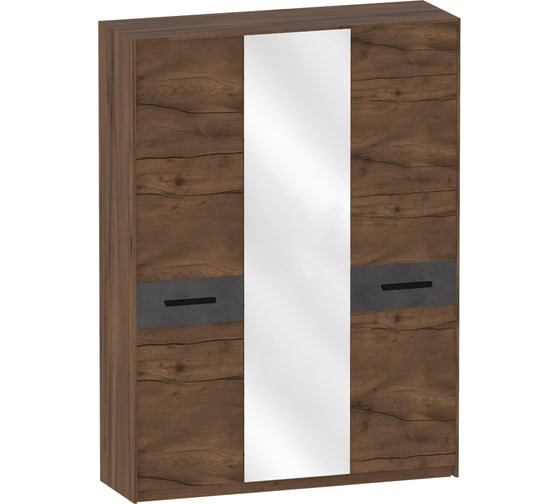 Изображение товара Шкаф Мебельград Глазго спальня, 3 двери, таксония/металл бруклин 40684_1