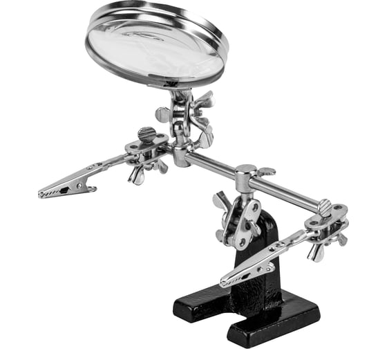 Изображение товара Зажим для пайки с лупой "Третья рука" SPARTA 914605